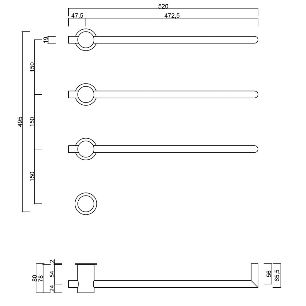 Abber Charme Полотенцесушитель электрический 52,5x49,5h см, цвет: хром AH4003