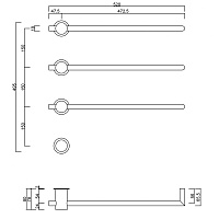 Abber Charme Полотенцесушитель электрический 52,5x49,5h см, цвет: хром AH4003