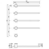 Abber Charme Полотенцесушитель электрический 52,5x64,5h см, цвет: хром AH4004