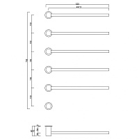 Abber Charme Полотенцесушитель электрический 52,5x79,5h см, цвет: хром AH4005