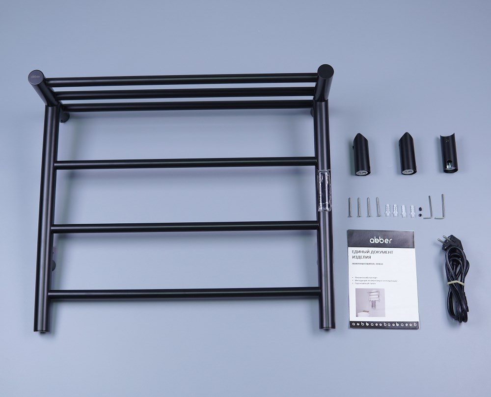 Abber Standard Полотенцесушитель электрический 60x50h см, цвет: черный матовый AH4614MB