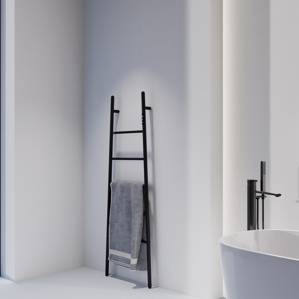 Abber Treppe Полотенцесушитель электрический 53x152h см, цвет: черный матовый AH4705MB