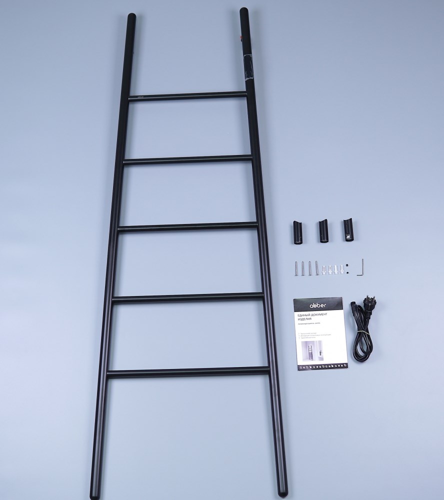 Abber Treppe Полотенцесушитель электрический 53x152h см, цвет: черный матовый AH4705MB
