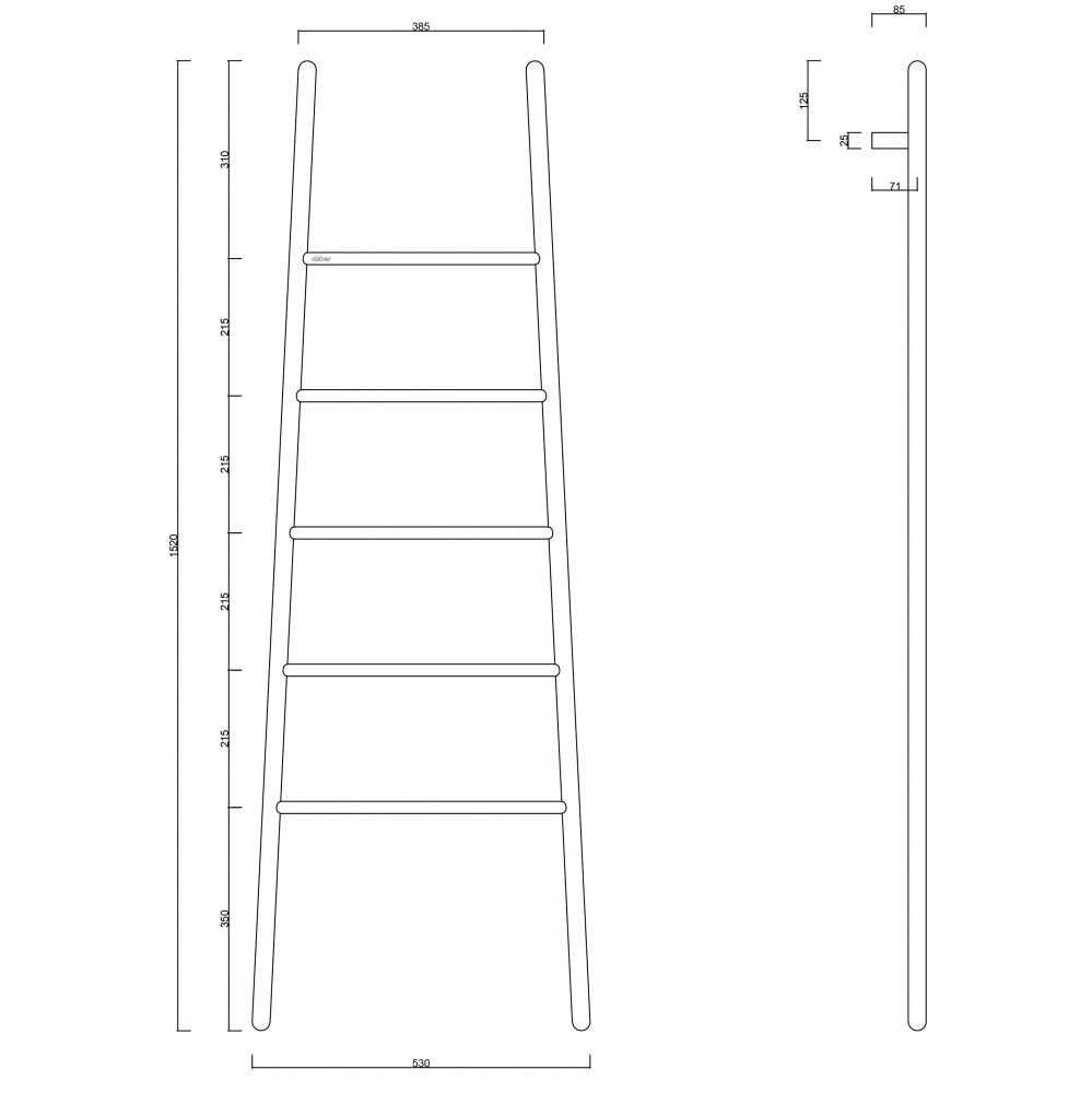 Abber Treppe Полотенцесушитель электрический 53x152h см, цвет: белый матовый AH4705MW