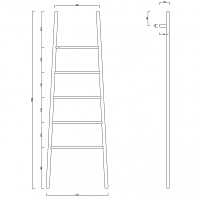 Abber Treppe Полотенцесушитель электрический 53x152h см, цвет: белый матовый AH4705MW