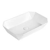 Abber RECHTECK Раковина накладная 70x36x13h см, без перелива и донного клапана, цвет:белый глянцевый AC2218