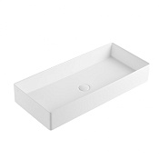 Abber RECHTECK Раковина накладная 80x36x13h см, без перелива и донного клапана, цвет:белый глянцевый AC2219