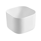 Abber RECHTECK Раковина накладная d40,5x28,5h см, без перелива и донного клапана, цвет:белый матовый AC2222