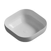 Abber BEQUEM Раковина накладная d42x14h см, без перелива и донного клапана, цвет: белый глянцевый AC2123