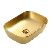 Abber RECHTECK Раковина накладная 46x32,5x13,5h см, без перелива и донного кл., цвет: золото матовое AC2200MMG