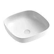 Abber Rechteck Раковина накладная d42x14h см, без перелива и донного клапана, цвет: белый матовый AC2217