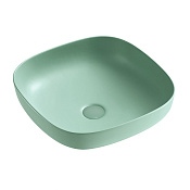 Abber Rechteck Раковина накладная d42x14h см, без перелива и донного клапана, цвет: зеленый матовый AC2217MBG