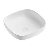 Abber Rechteck Раковина накладная d42x14h см, без перелива и донного клапана, цвет: белый матовый AC2217MW