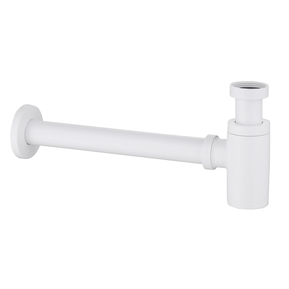 Abber Сифон для раковины латунный, цвет: белый матовый AF0030W