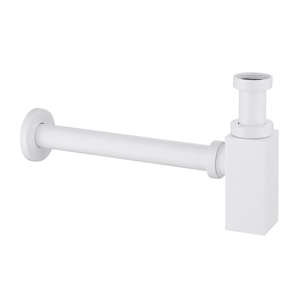 Abber Сифон для раковины латунный, цвет: белый матовый AF0031W