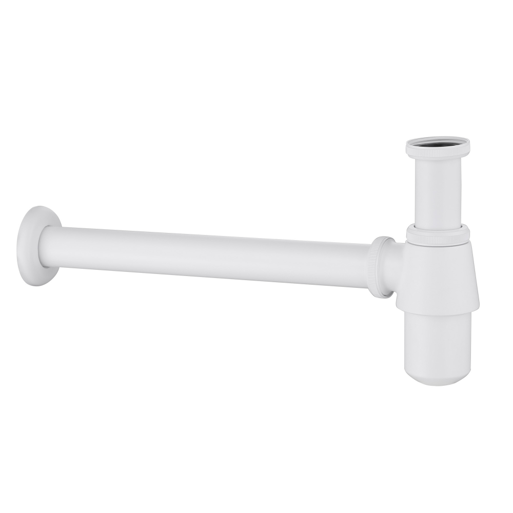 Abber Сифон для раковины латунный, цвет: белый матовый AF0032W