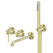 Abber Wasser Kreis 316 Смеситель для ванны встр., излив 19,4 см, с вн. частью, цвет: золото браш. AF8130BG