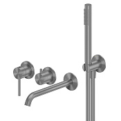 Abber Wasser Kreis 316 Смеситель для ванны встр., излив 19,4 см, с вн. частью, цвет: оружейная сталь AF8130BGG