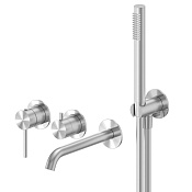 Abber Wasser Kreis 316 Смеситель для ванны встр.,излив 19,4см, с вн. частью, цвет: нержавеющая сталь AF8130BST