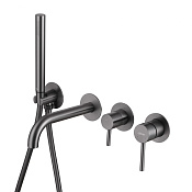 Abber Wasser Kreis Смеситель для ванны встр., длина излива 20 см, с внутренней частью, цвет: никель AF8130NG