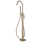 Abber Wasser Kreis Смеситель для ванны напол. с душ. набором - руч. душ, шланг, цвет: золото матовое AF8115GN