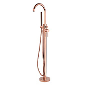 Abber Wasser Kreis Смеситель для ванны напол. с душ. набором - руч. душ, шланг, цвет: розовое золото AF8115RGN