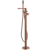 Abber Rund Смеситель для ванны напольный с душевым набором - ручной душ, шланг, цвет: розовое золото AF8715MRG