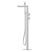 Abber Perfekte 316 Смеситель для ванны напол. с душ. набором - руч. душ, шланг, цвет: нерж. сталь AF8A15BST