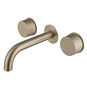 Abber Wasser Kreis Смеситель для раковины встр., внешняя часть, излив 20 см, цвет: золото матовое AF81122G