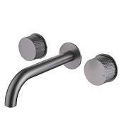 Abber Wasser Kreis Смеситель для раковины встраиваемый, внешняя часть, дл. излива 20см, цвет: никель AF81122NG