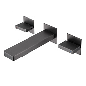 Abber Daheim Смеситель для раковины встраиваемый, внешняя часть, длина излива 18,3 см, цвет: никель AF82122NG