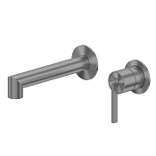 Abber Perfekte 316 Смеситель для раковины встр., внешняя часть, излив 18 см, цвет: оружейная сталь AF8A12BGG