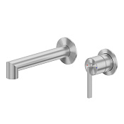 Abber Perfekte 316 Смеситель для раковины встр., внешняя часть, излив 18 см, цвет: нержавеющая сталь AF8A12BST