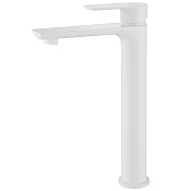 Abber Weiss Insel Смеситель для раковины высокий, без д/к, высота излива 26 см, цвет: белый матовый AF8011FW