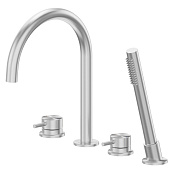 Abber Wasser Kreis 316 Смеситель на борт ванны, с ручным душем, цвет: нержавеющая сталь AF8113BST