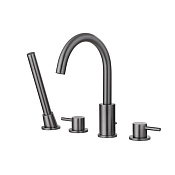 Abber Wasser Kreis Смеситель на борт ванны, с ручным душем, цвет: никель AF8113NG