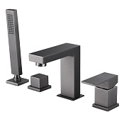 Abber Daheim Смеситель на борт ванны, с ручным душем, цвет: никель AF8213NG