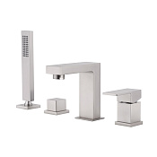 Abber Daheim Смеситель на борт ванны, с ручным душем, цвет: сатин AF8213SP