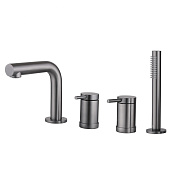 Abber Emotion Смеситель на борт ванны, с ручным душем, цвет: никель AF8813NG