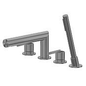 Abber Perfekte 316 Смеситель на борт ванны, с ручным душем, цвет: оружейная сталь AF8A13BGG