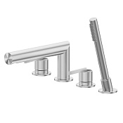 Abber Perfekte 316 Смеситель на борт ванны, с ручным душем, цвет: нержавеющая сталь AF8A13BST