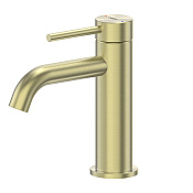 Abber Wasser Kreis 316 Смеситель для раковины, без д/к, дл. излива 12 см, цвет: золото брашированное AF8110BG