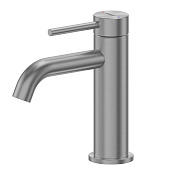 Abber Wasser Kreis 316 Смеситель для раковины, без д/к, длина излива 12 см, цвет: оружейная сталь AF8110BGG