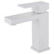 Abber Daheim Смеситель для раковины, без д/к, длина излива 13,5 см, цвет: белый матовый AF8210W