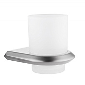 Abber Nord Стакан для зубных щеток подвесной, стеклянный матовый с держателем, цвет: сатин AA1556SP