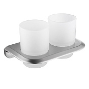 Abber Nord Стакан для зубных щеток подвесной, стеклянный матовый с держателем, цвет: сатин AA1557SP