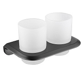 Abber Nord Стакан для зубных щеток подвесной, стеклянный матовый с держателем, цвет: никель AA1557NG