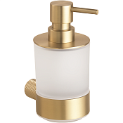 Bemeta Auria Дозатор для жидкого мыла, подвесной, стеклянная колба, цвет: матовое золото-шампань 171109010