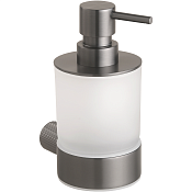 Bemeta Grino Дозатор для жидкого мыла, подвесной, стеклянная колба, цвет: графит 173109010