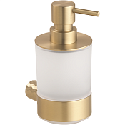 Bemeta Zyra Дозатор для жидкого мыла, подвесной, стеклянная колба, цвет: матововое золото-шампань 174109010